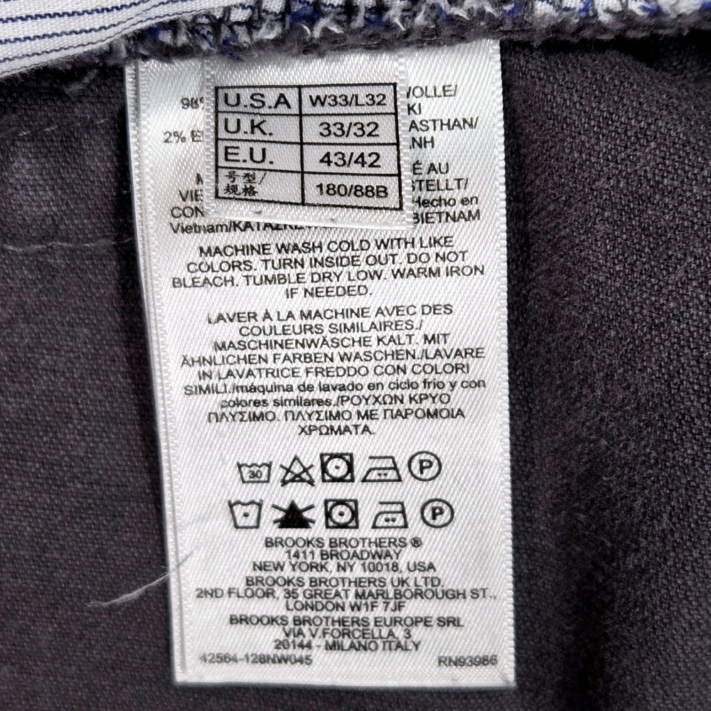 Brooks Brothers Slim Fit Corduroy Pants Mens 33x32 Gray Stretch Casual Cords - Picture 12 of 16